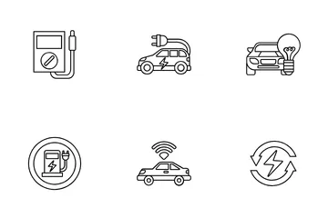 Electric Car Icon Pack