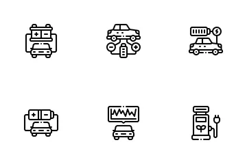 Electric Car Icon Pack