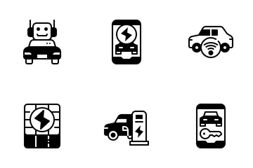 Electric Car Icon Pack