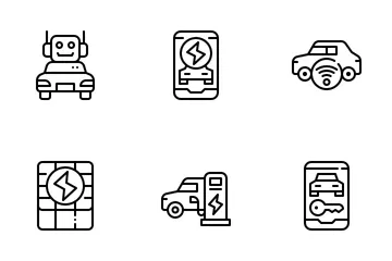 Electric Car Icon Pack