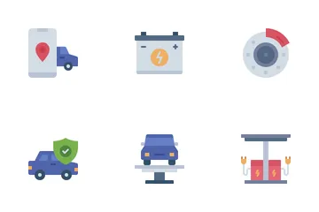 Electric Car Icon Pack