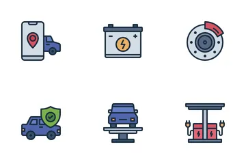 Electric Car Icon Pack