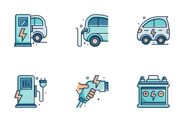 Electric Car Icon Pack