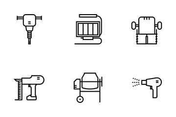 Electric Construction Tools Icon Pack