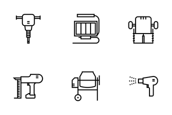 Electric Construction Tools Icon Pack