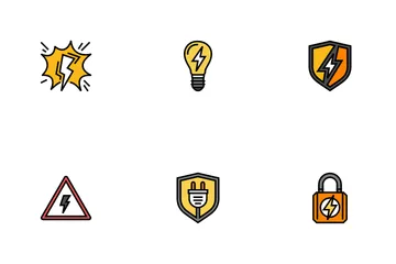 Electric Danger Shock Power Icon Pack