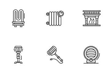 Electric Heater Icon Pack