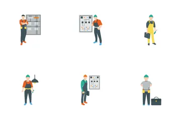 Electric People Decorative Icon Pack