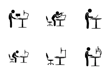 Electric Standing Desk Icon Pack