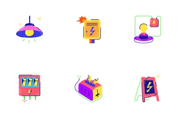 Electric Sticker Icon Pack