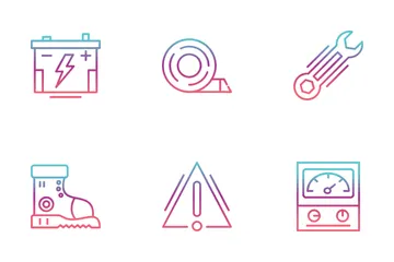Electric Tools And Parts Icon Pack