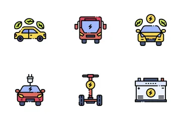 Electric Transport Icon Pack