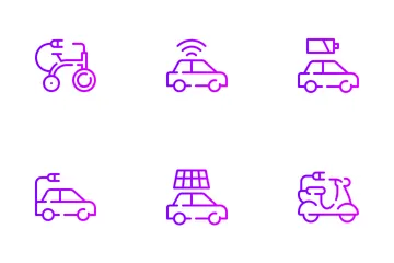 Electric Transport Icon Pack