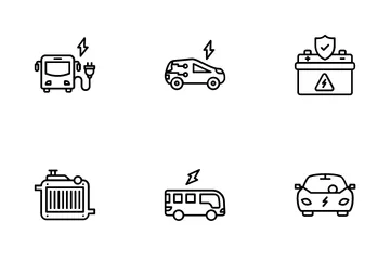 Electric Transportation Icon Pack