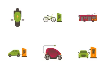 Electric Transportation Icon Pack