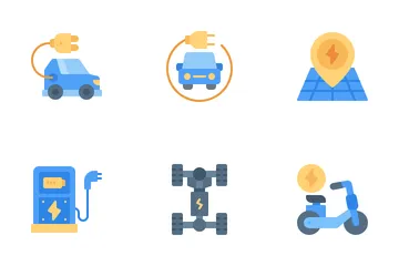 Electric Vehicle Icon Pack
