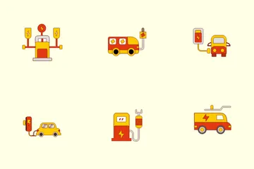 Electric Vehicle Icon Pack