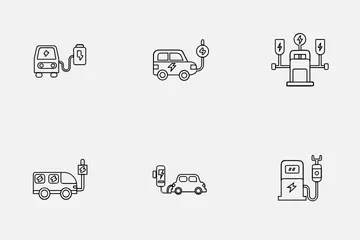 Electric Vehicle Icon Pack