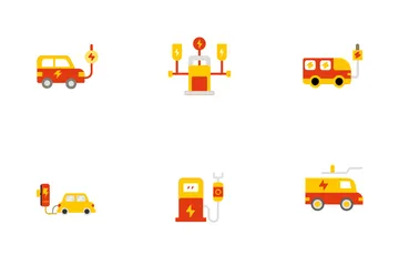 Electric Vehicle Icon Pack