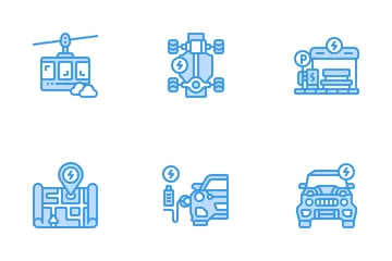 Electric Vehicle Icon Pack