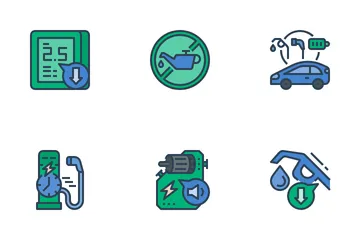 Electric Vehicle Icon Pack