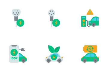 Electric Vehicle Icon Pack