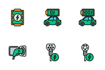 Electric Vehicle Icon Pack