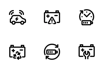 Electric Vehicle Icon Pack