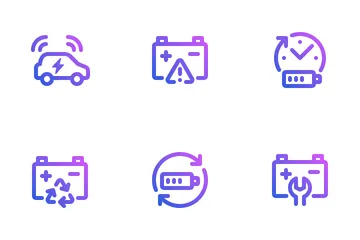 Electric Vehicle Icon Pack