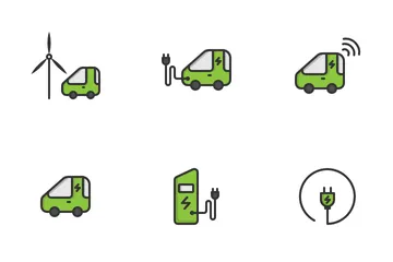 Electric Vehicle Icon Pack