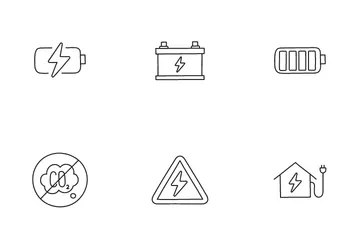 Electric Vehicle Icon Pack