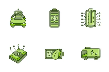 Electric Vehicle Icon Pack