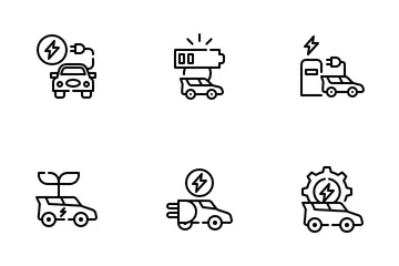 Electric Vehicle Icon Pack