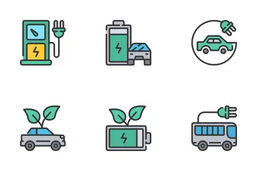 Electric Vehicles Icon Pack