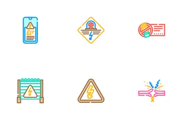 Electrical Danger Voltage Icon Pack