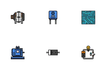 Electrical Engineer Industry Work Icon Pack