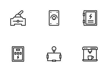 Electrician Profession Icon Pack