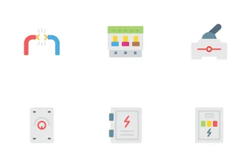 Electrician Profession Icon Pack