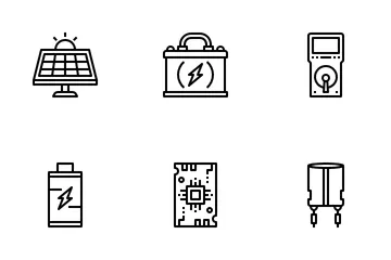 Electrician Tools And Elements Icon Pack