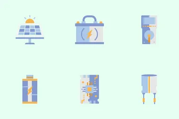 Electrician Tools And Elements Icon Pack