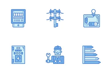 Électricien Pack d'Icônes