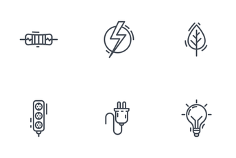 Electricity Line Icon Pack