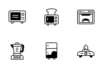 Aparato de cocina Paquete de Iconos