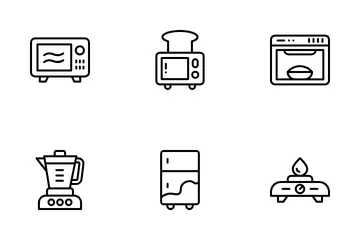 Aparato de cocina Paquete de Iconos