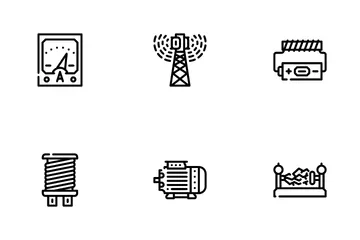 Electromagnetic Science Physics Icon Pack