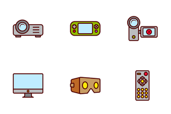 Electronic And Storage Devices Icon Pack