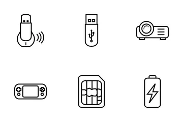 Electronic And Storage Devices Icon Pack