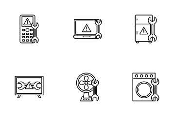 Electronic Repair Service Icon Pack