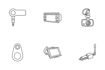 Electrónica del automóvil Paquete de Iconos