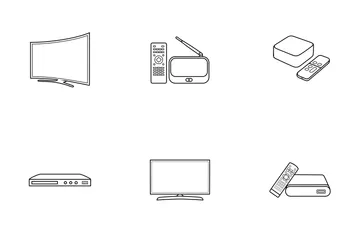 Electrónica _ TV y vídeo Paquete de Iconos